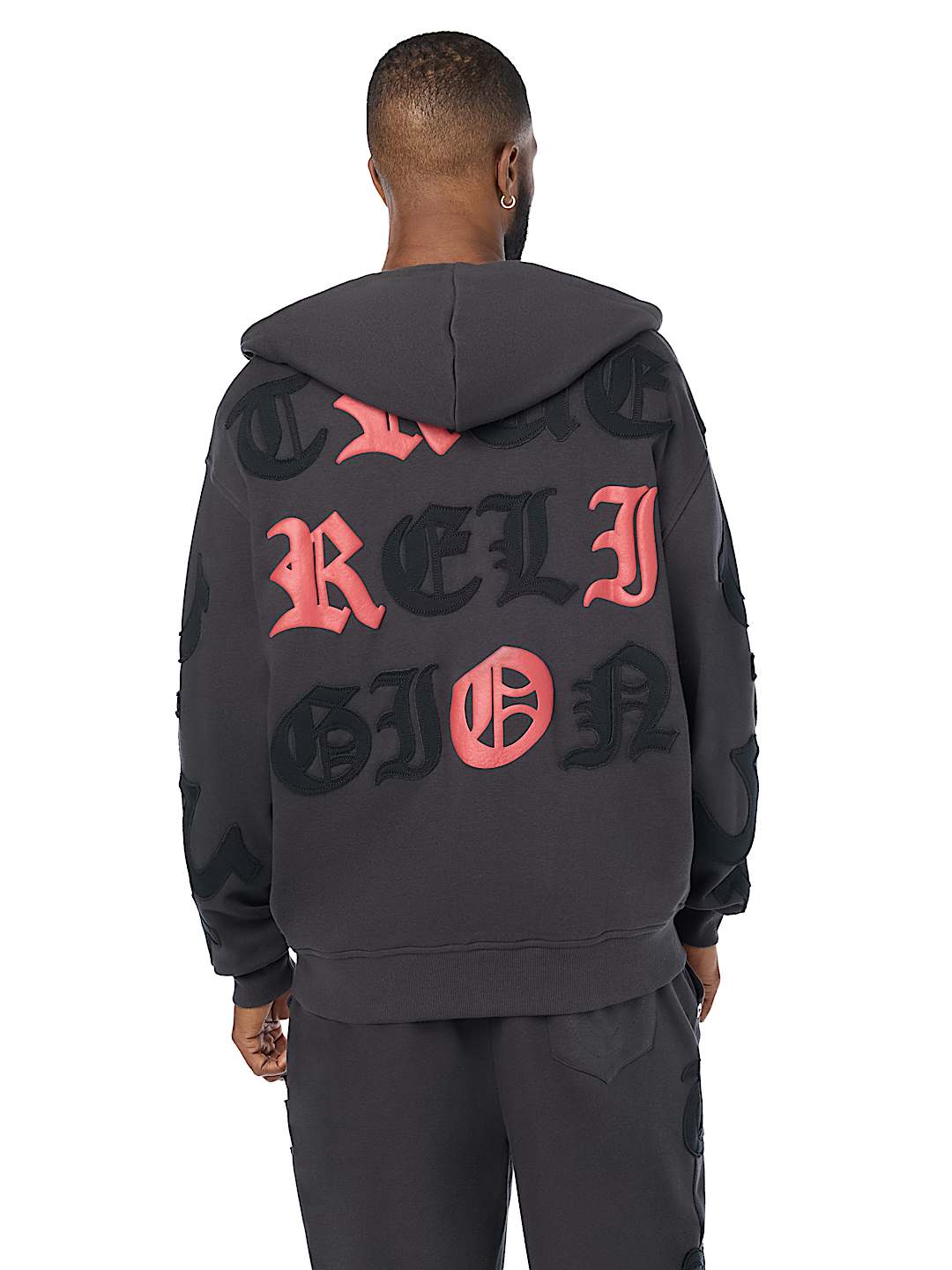 TOSSED LOGO ZIP HOODIE