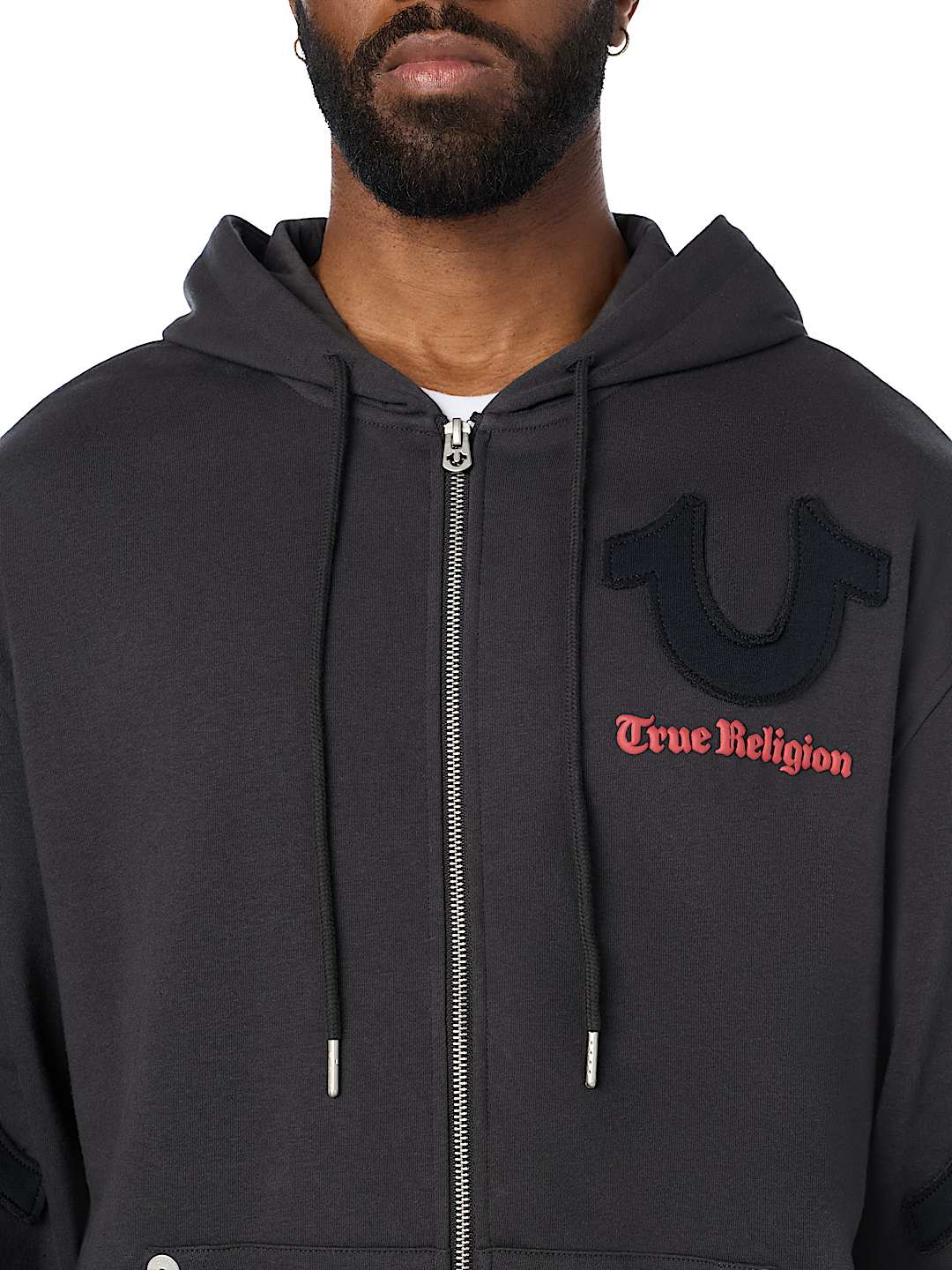 TOSSED LOGO ZIP HOODIE