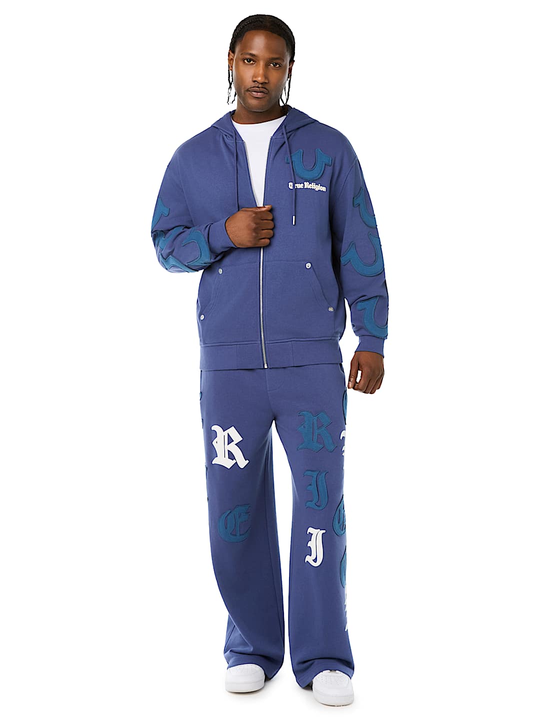 TOSSED LOGO ZIP HOODIE