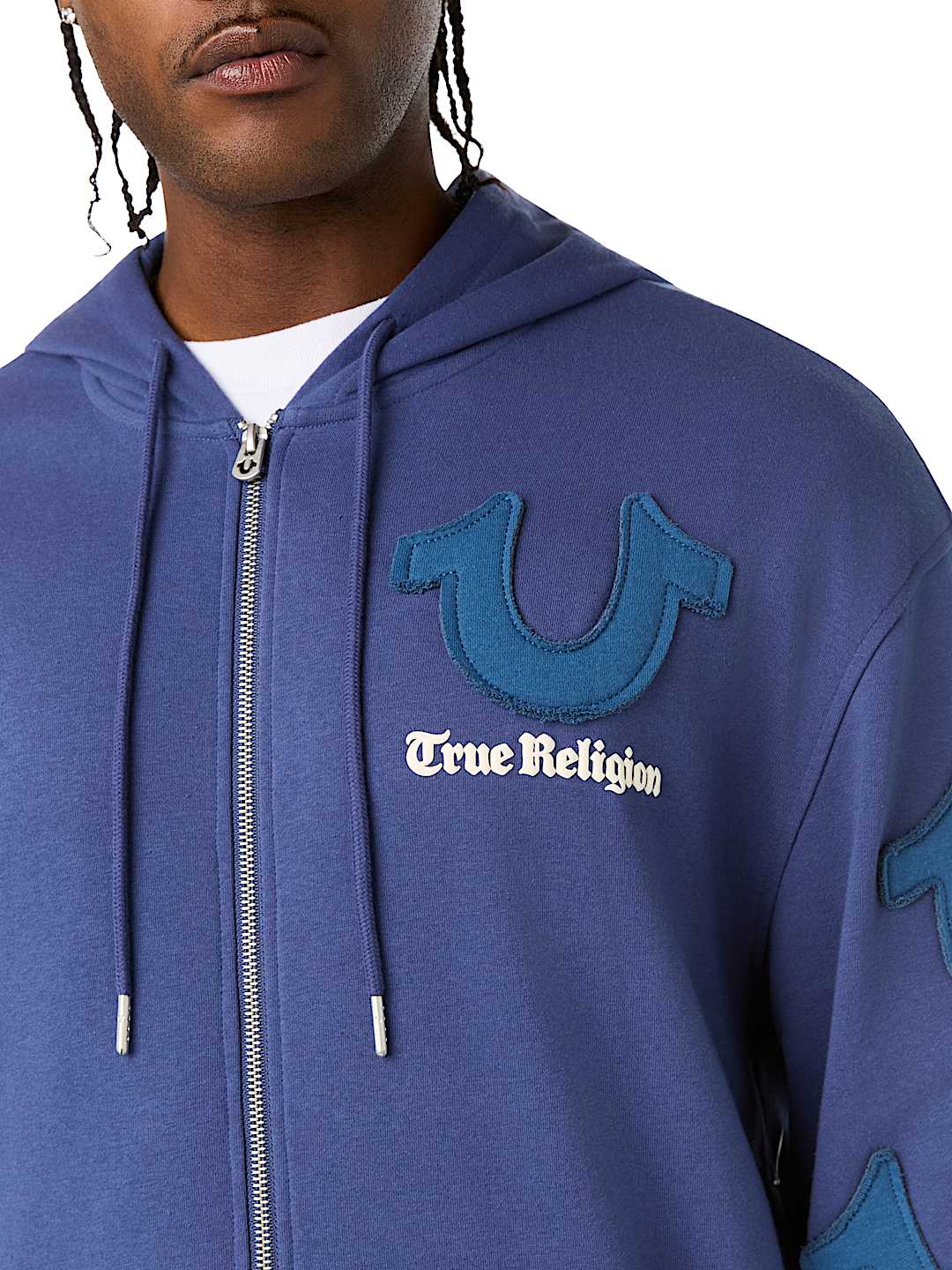 TOSSED LOGO ZIP HOODIE