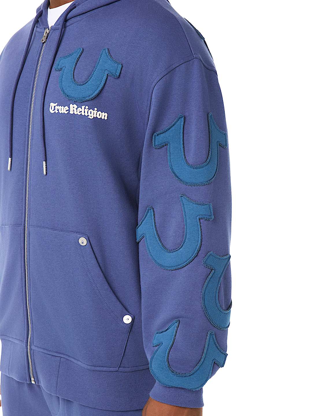 TOSSED LOGO ZIP HOODIE