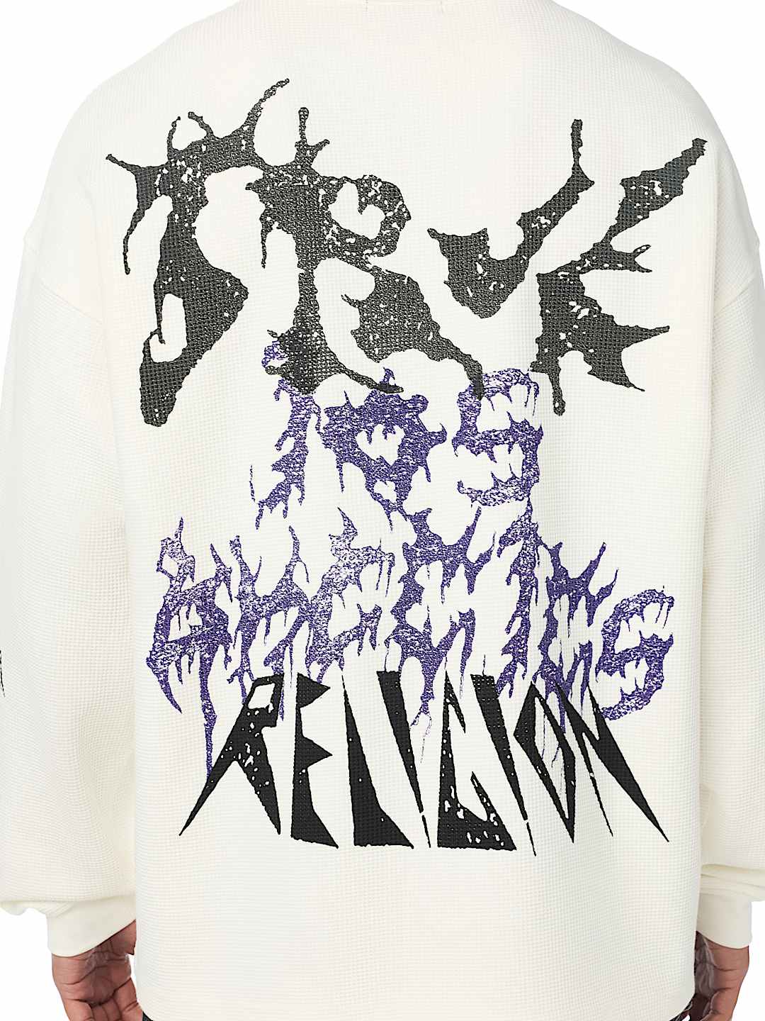 SCRIBBLE WAFFLE LONG SLEEVE TEE