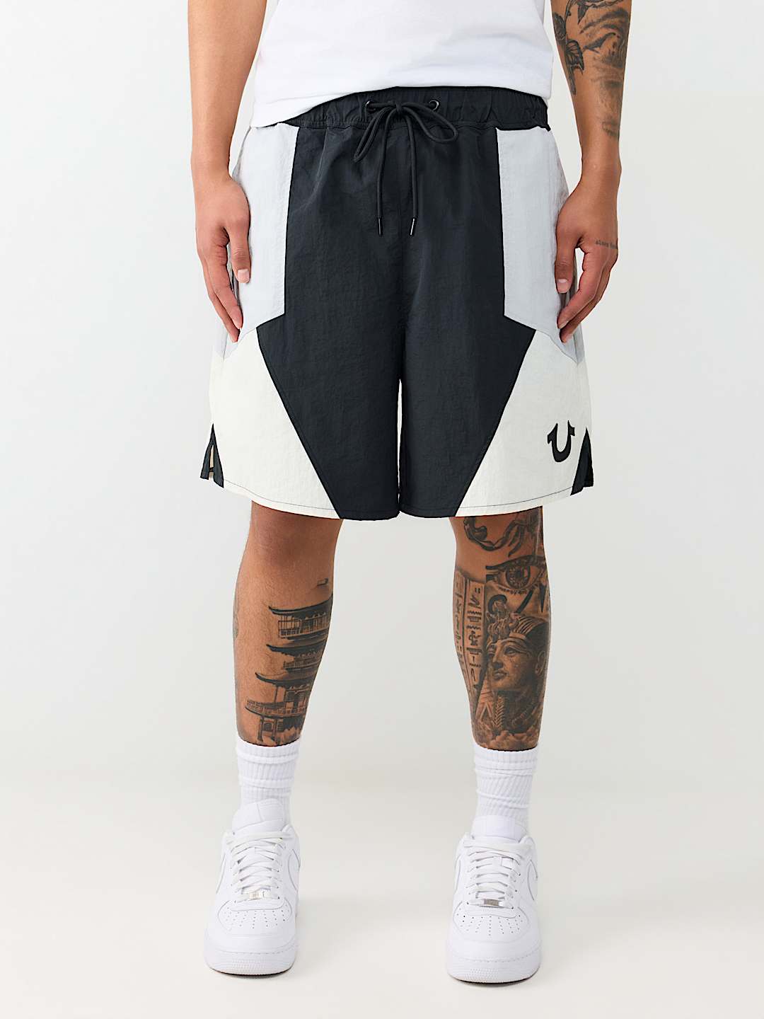 COLORBLOCK NYLON TRACK SHORT