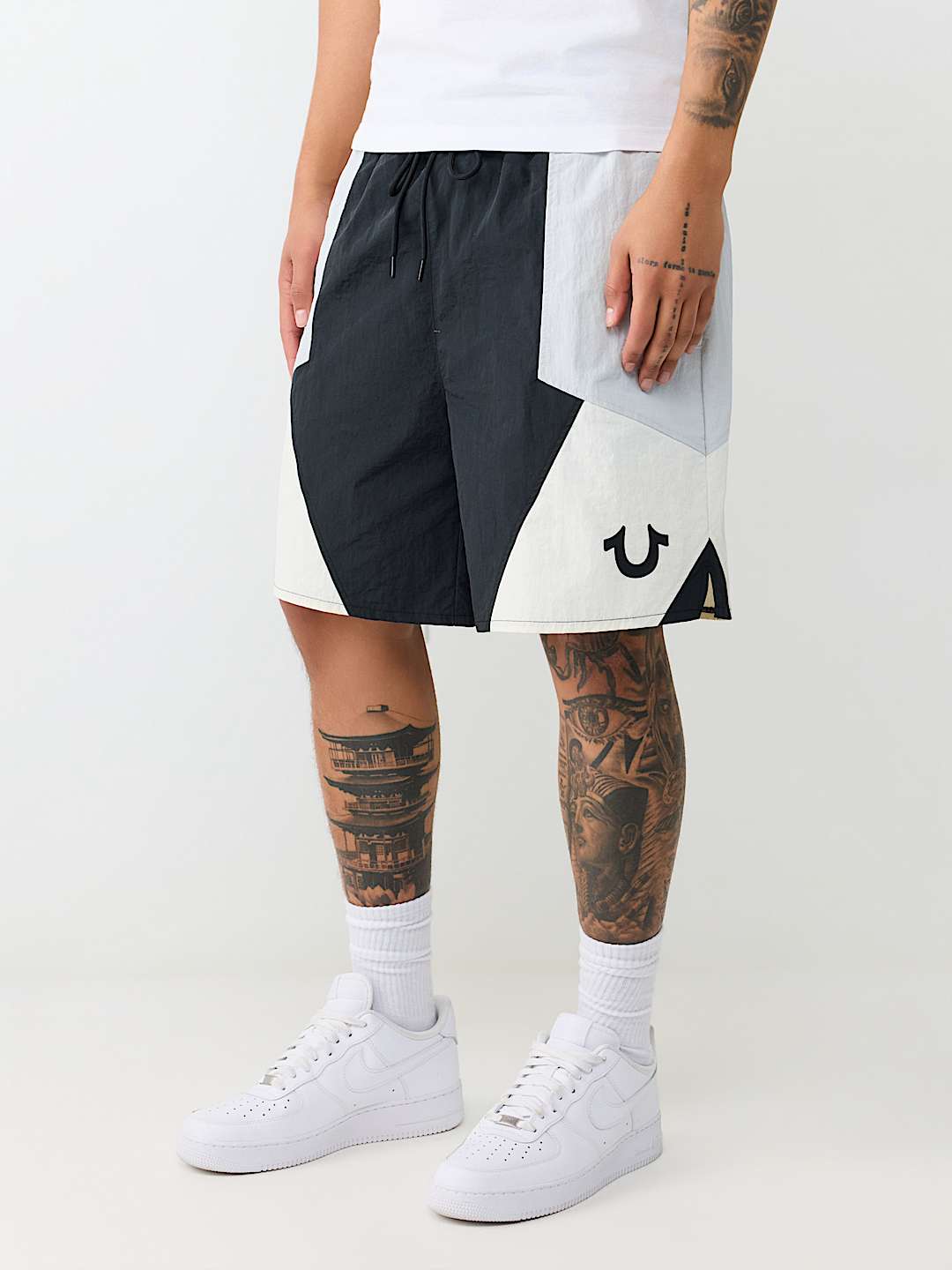 COLORBLOCK NYLON TRACK SHORT