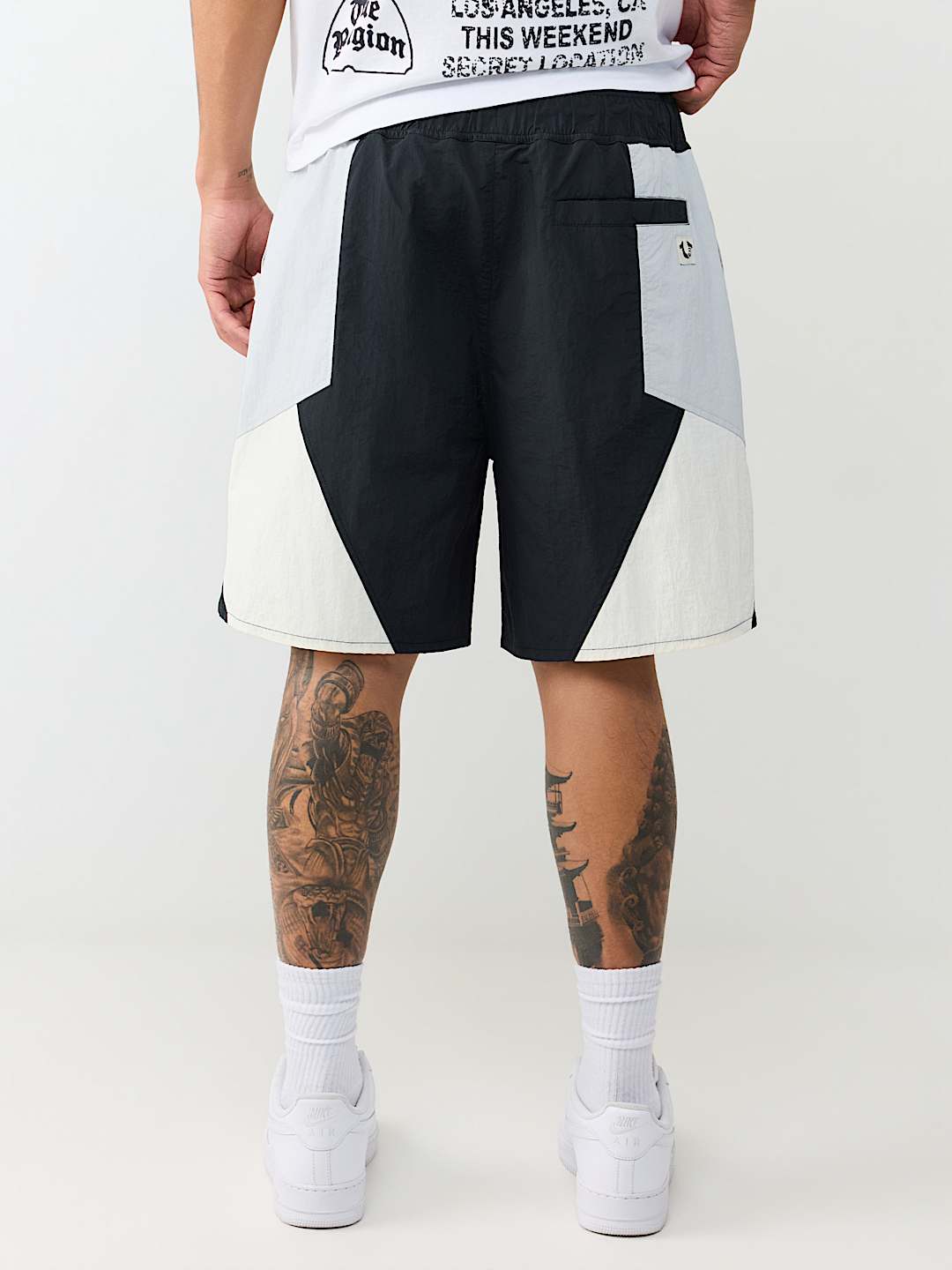 COLORBLOCK NYLON TRACK SHORT