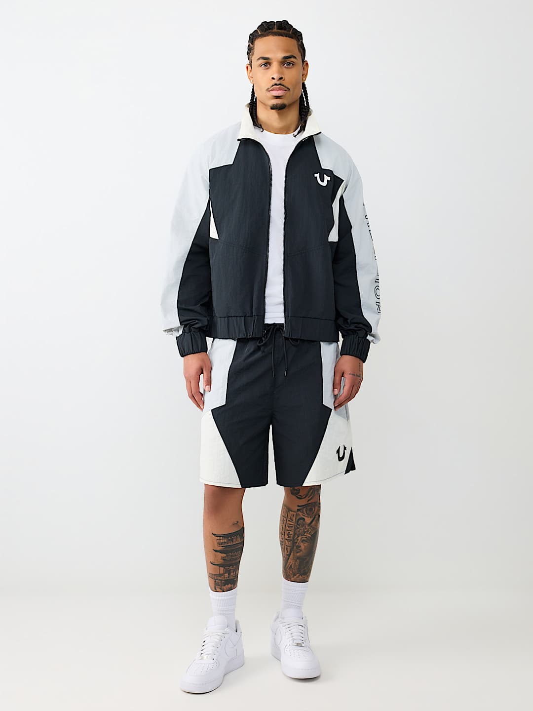 COLORBLOCK NYLON TRACK SHORT