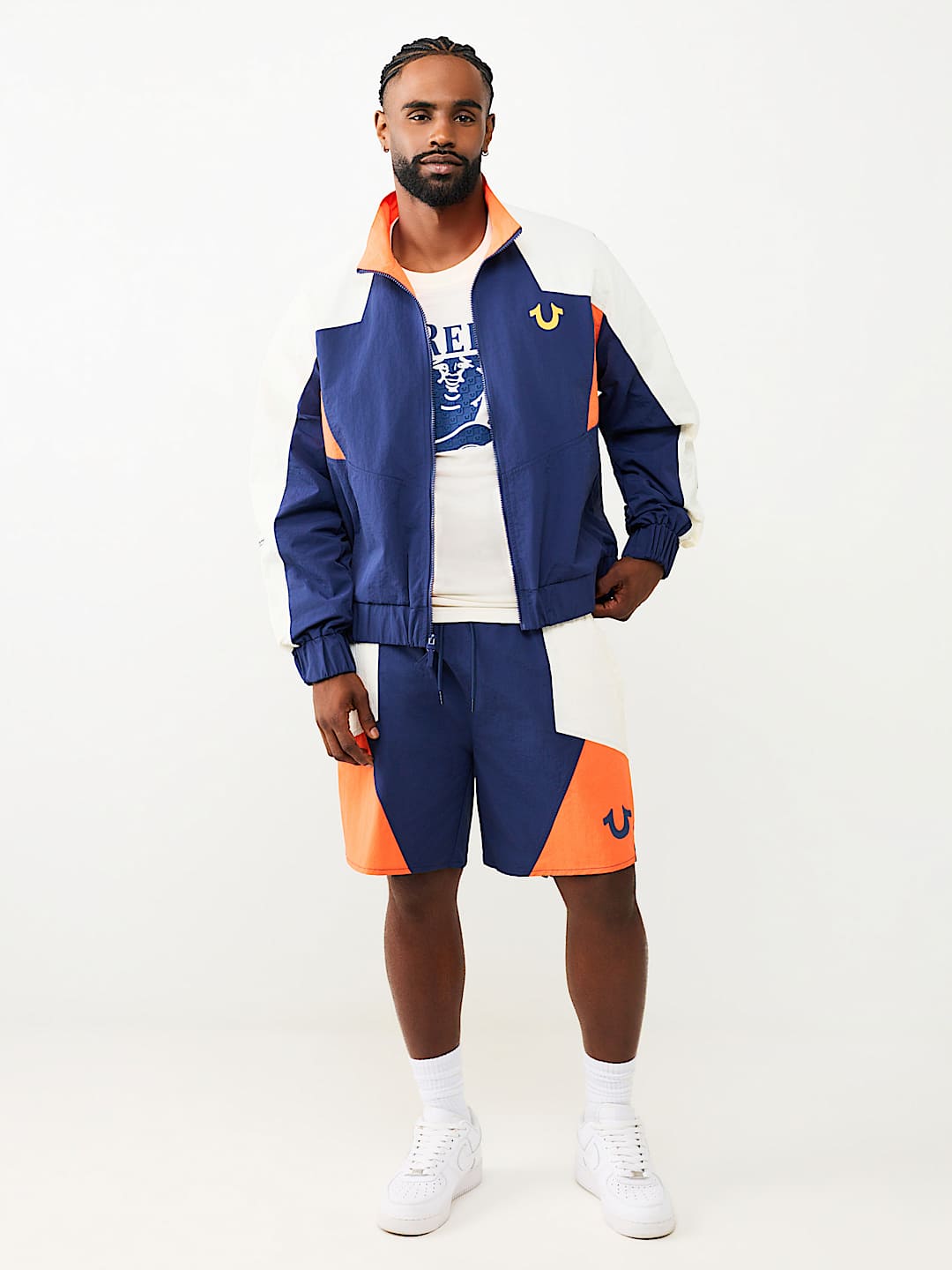 COLORBLOCK NYLON TRACK SHORT