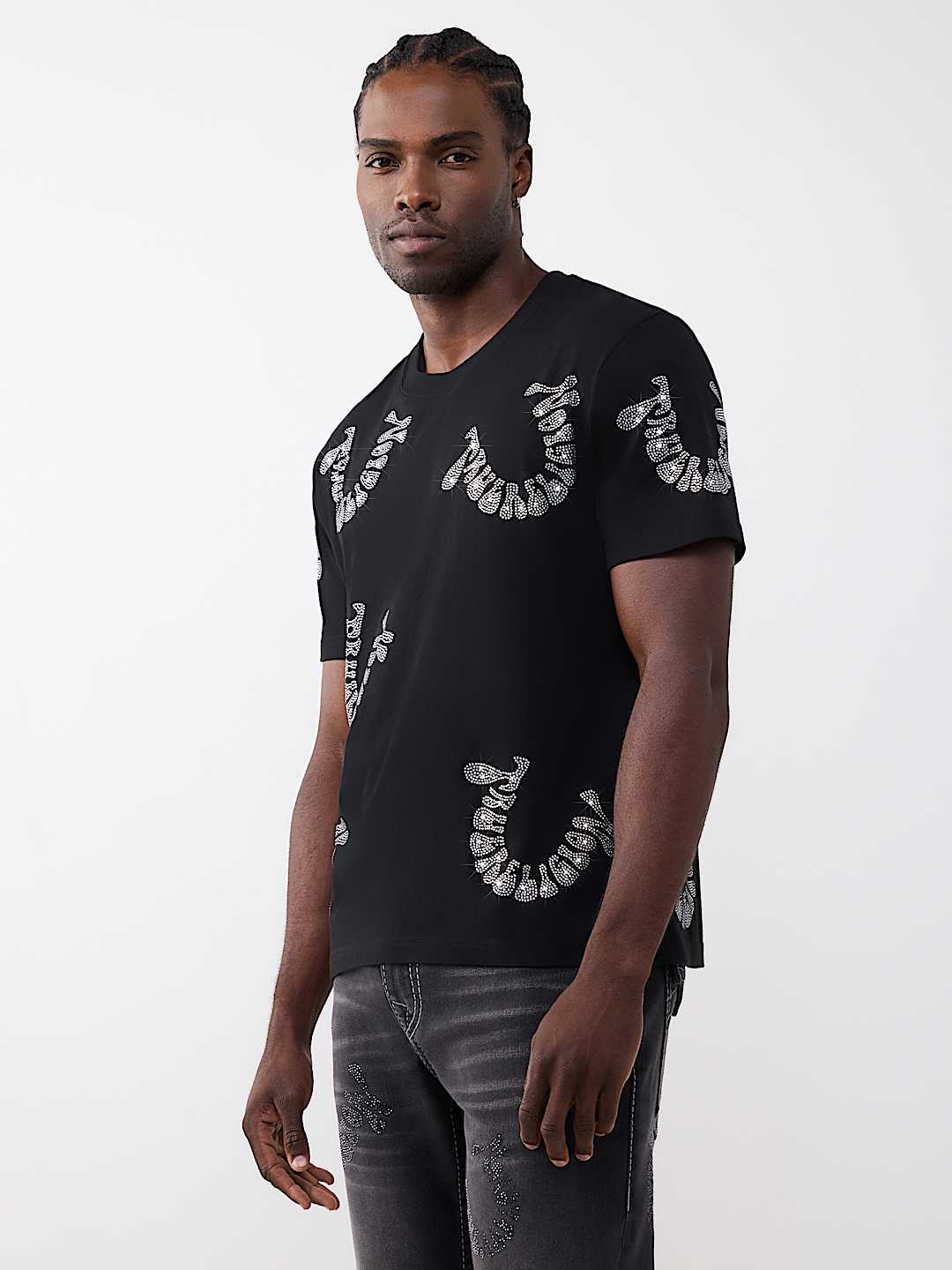 T-SHIRT &Eacute;PAIS AVEC LOGO D&Eacute;FORM&Eacute; EN PIERRES DU RHIN, image 3