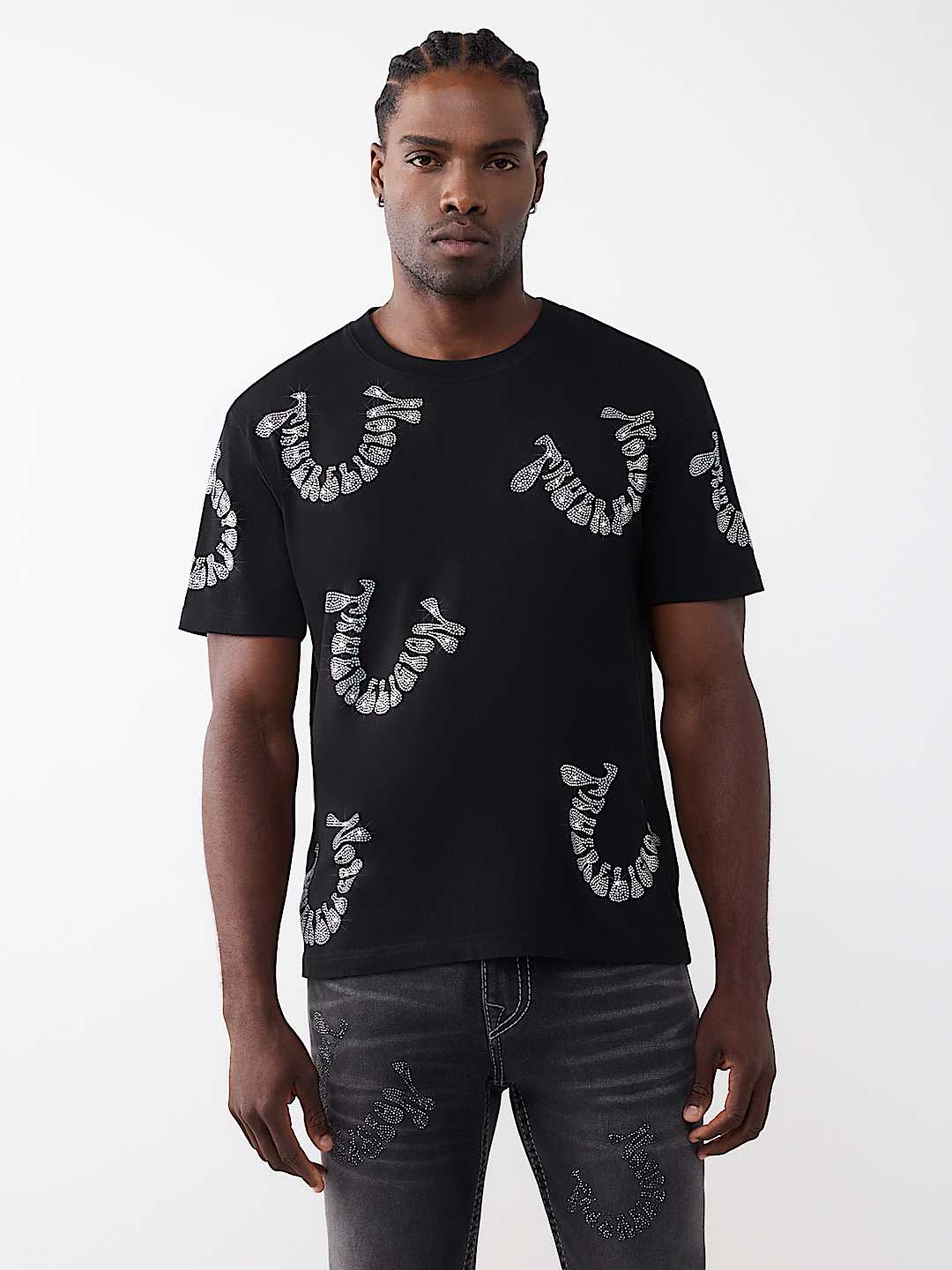 T-SHIRT &Eacute;PAIS AVEC LOGO D&Eacute;FORM&Eacute; EN PIERRES DU RHIN, image 1