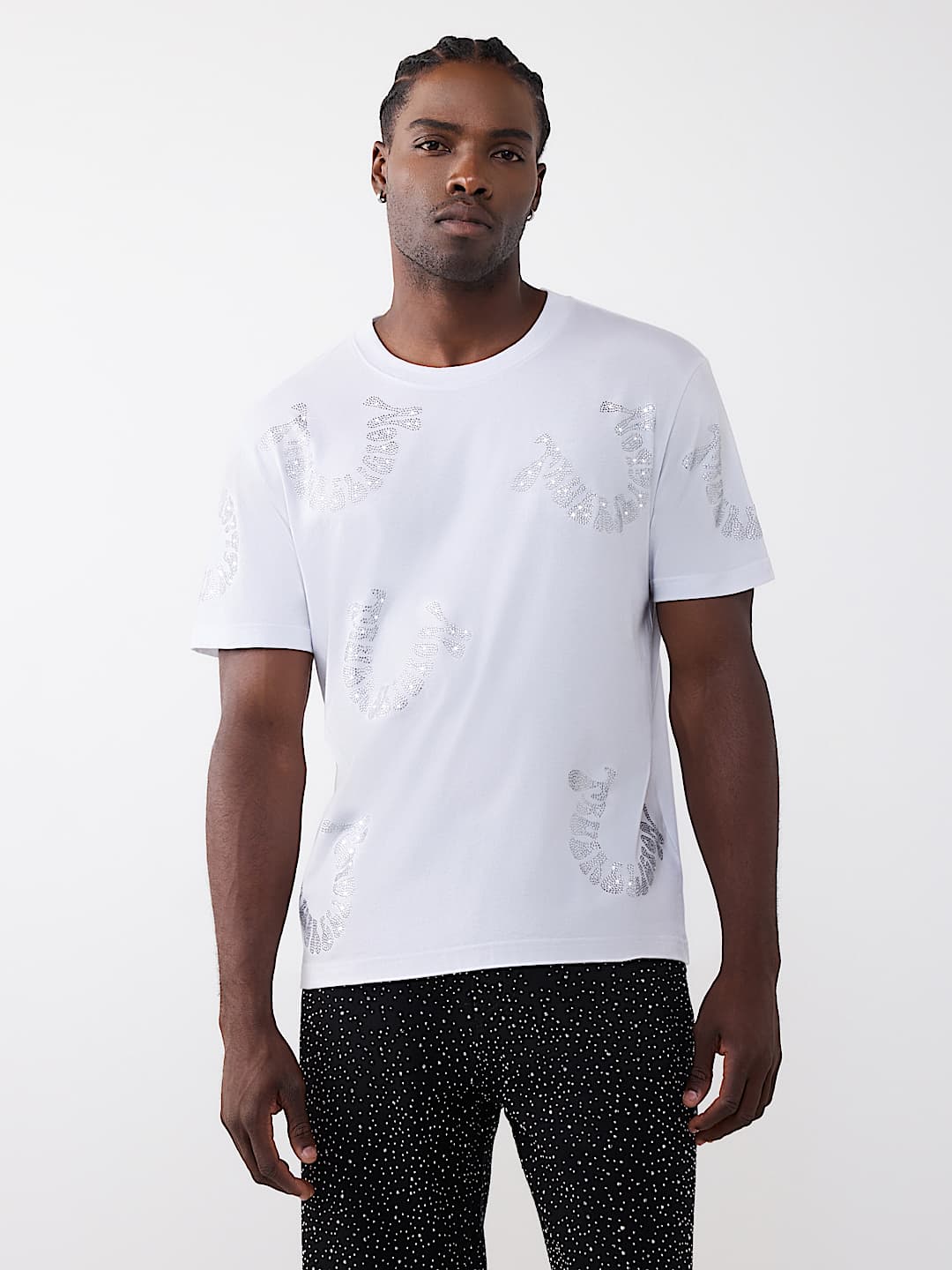 T-SHIRT &Eacute;PAIS AVEC LOGO D&Eacute;FORM&Eacute; EN PIERRES DU RHIN, image 1