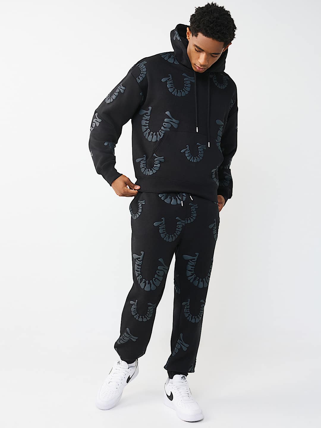 PANTALON DE JOGGING &Agrave; LOGO D&Eacute;FORM&Eacute;