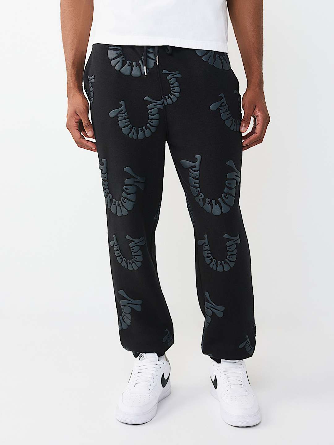 PANTALON DE JOGGING &Agrave; LOGO D&Eacute;FORM&Eacute;