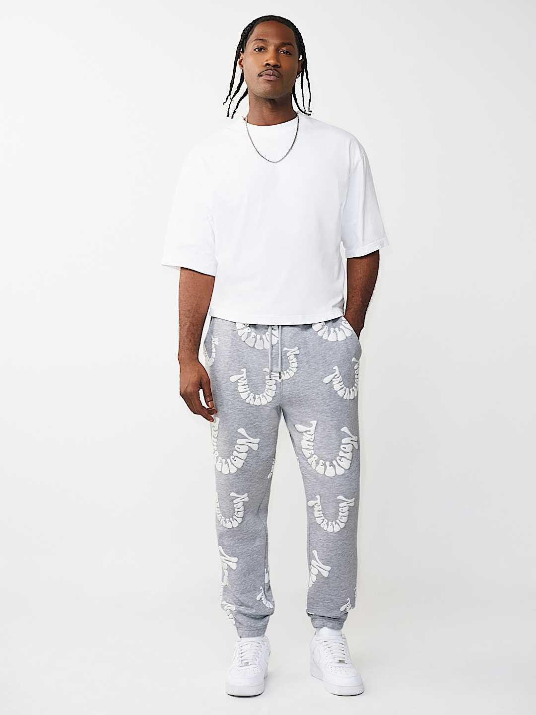 PANTALON DE JOGGING &Agrave; LOGO D&Eacute;FORM&Eacute;