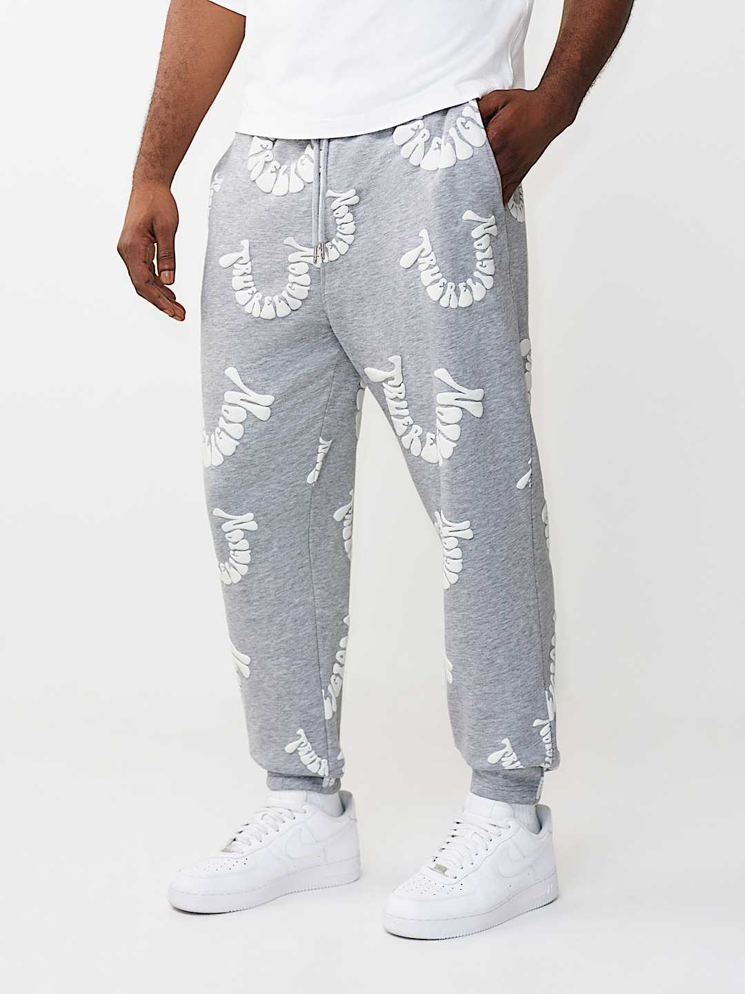 PANTALON DE JOGGING &Agrave; LOGO D&Eacute;FORM&Eacute;