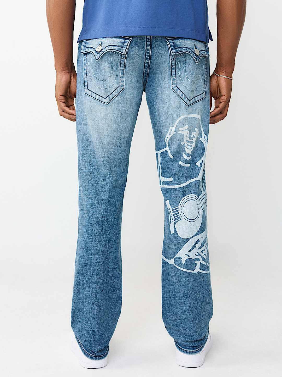 RICKY BUDDHA PRINT FLAP STRAIGHT JEAN 34", image 1