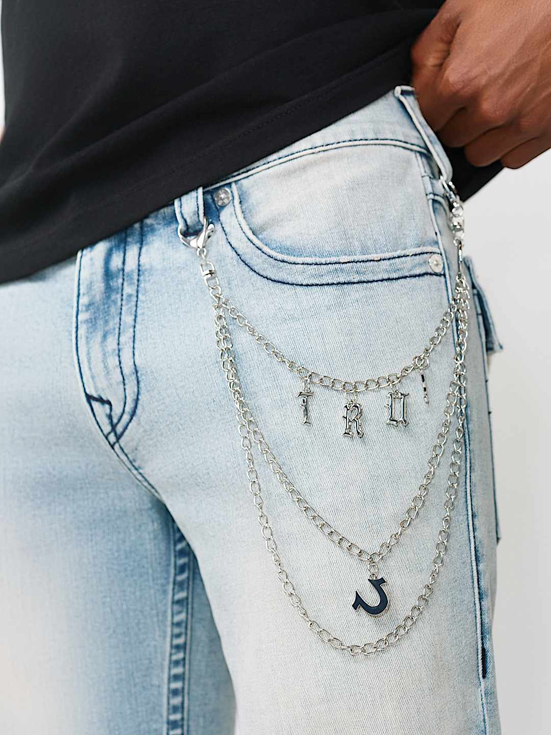 RICKY CHAIN FLAP STRAIGHT JEAN 34", image 2