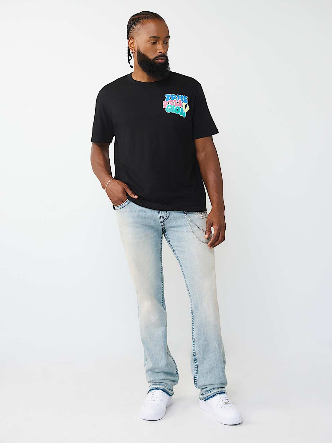 RICKY CHAIN FLAP STRAIGHT JEAN 34", image 3