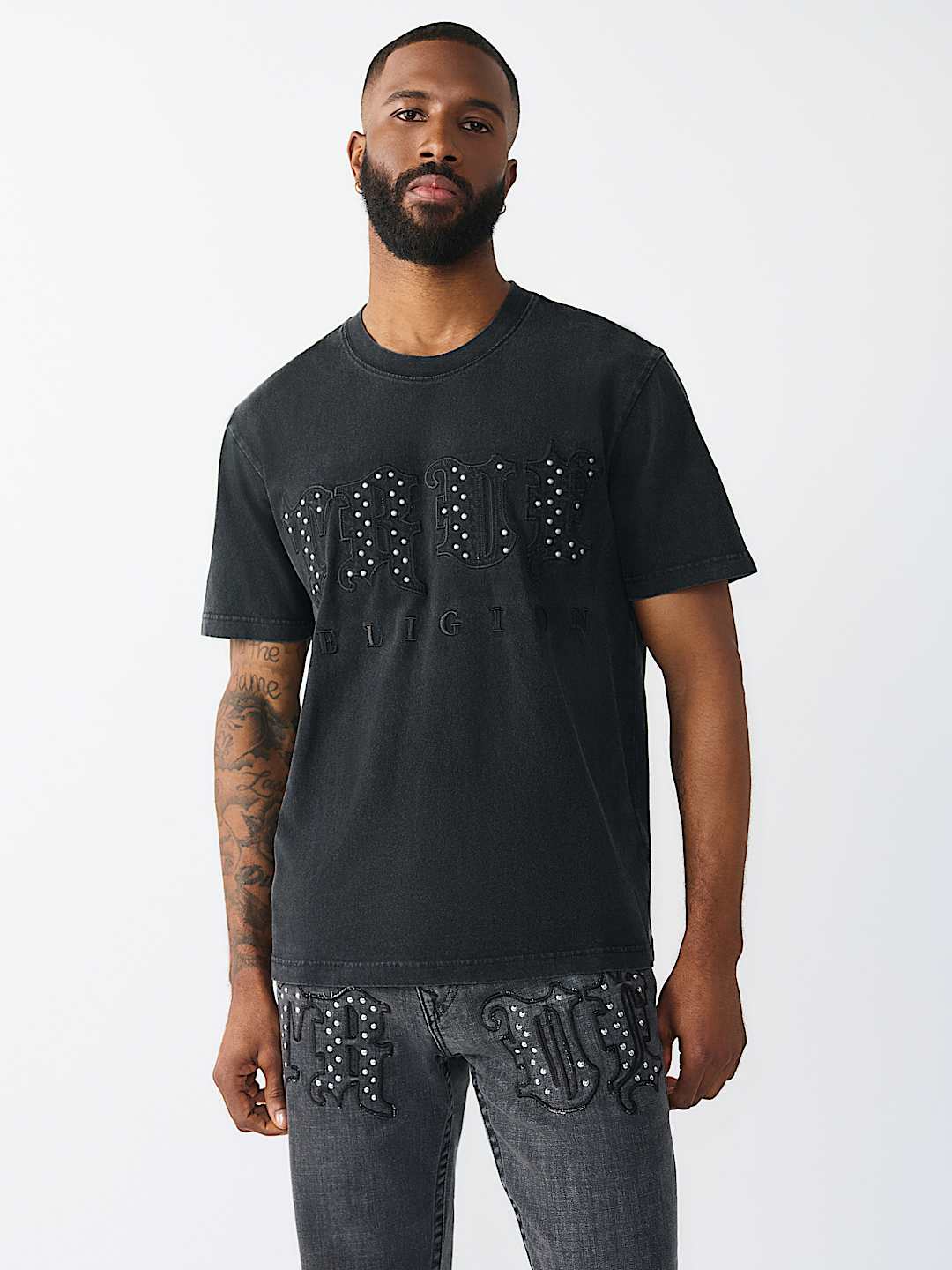 STUDDED LOGO HEAVYWEIGHT TEE, image 2