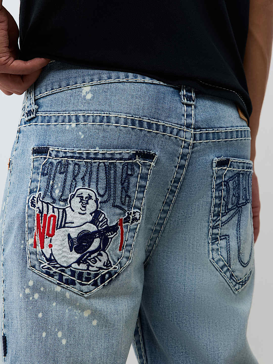 BILLY EMBROIDERED SUPER T BOOTCUT JEAN 34"