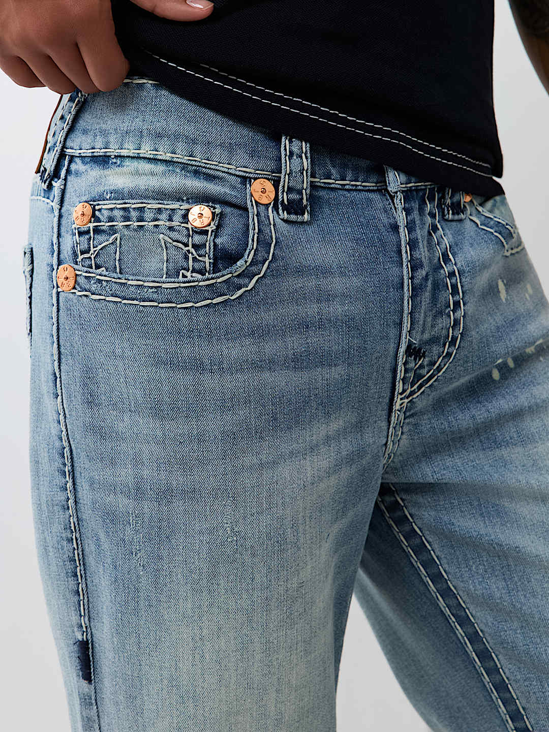 BILLY EMBROIDERED SUPER T BOOTCUT JEAN 34"