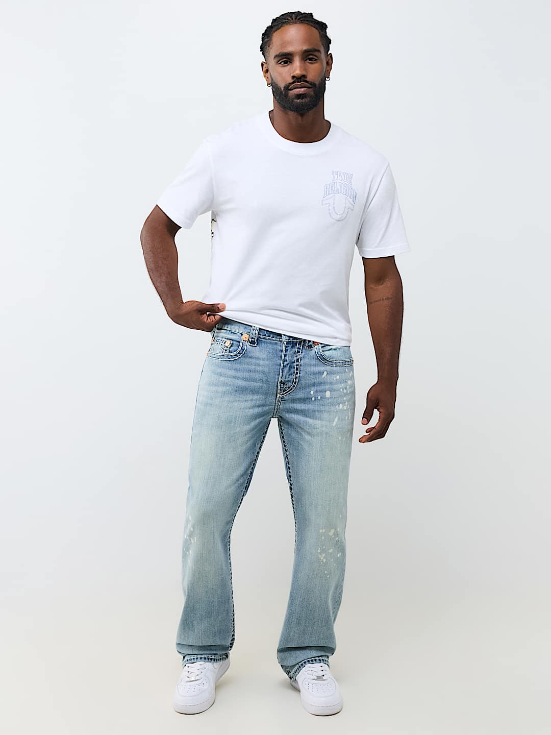 BILLY EMBROIDERED SUPER T BOOTCUT JEAN 34"