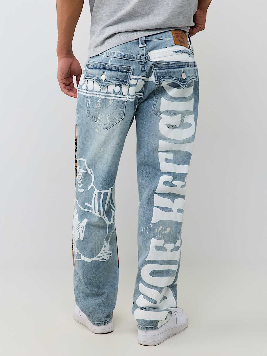 BOBBY PRINT FLAP BAGGY JEAN 32"