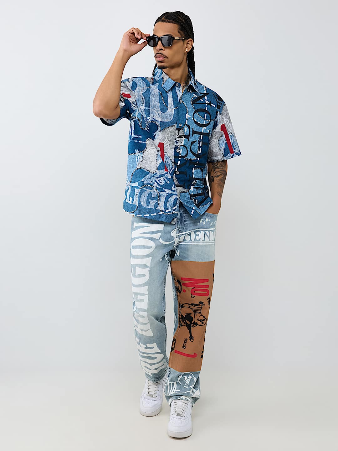 POPLIN ALLOVER PRINT SHIRT