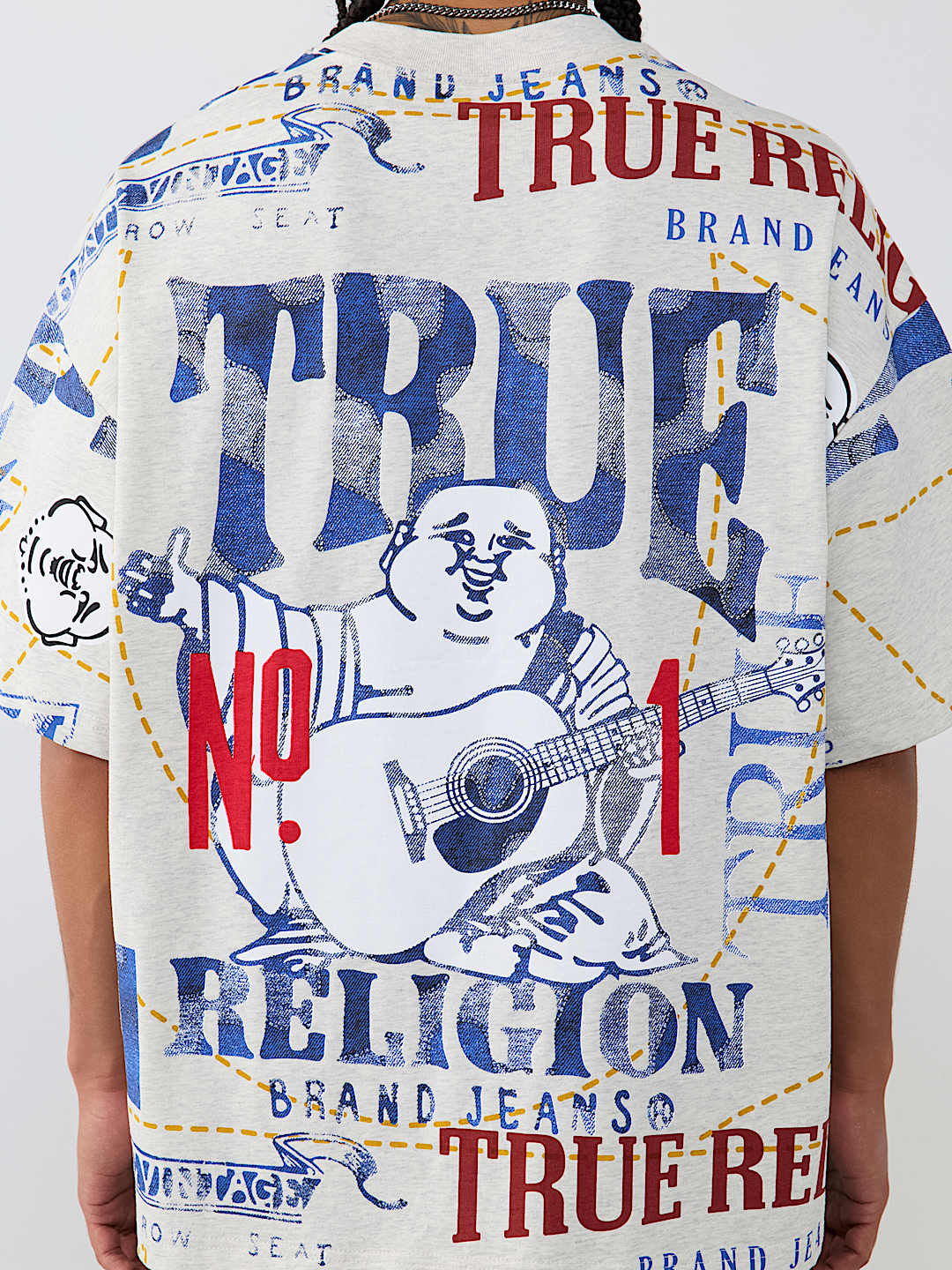 NO. 1 LOGO PRINT HEAVYWEIGHT OVERSIZED TEE