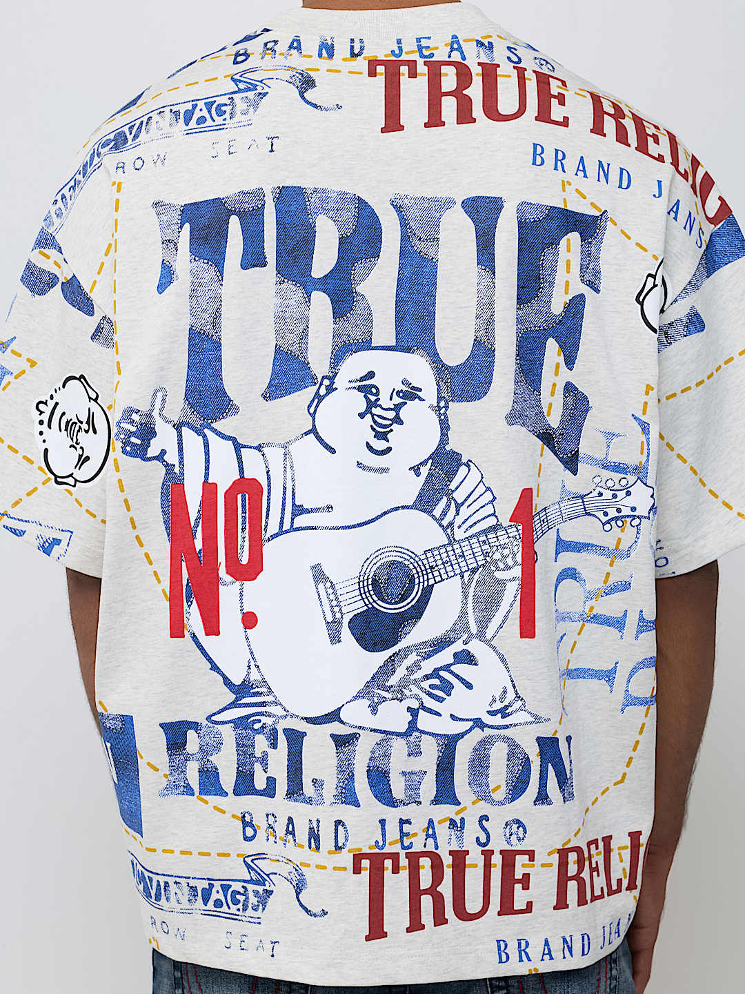 NO. 1 LOGO PRINT HEAVYWEIGHT OVERSIZED TEE