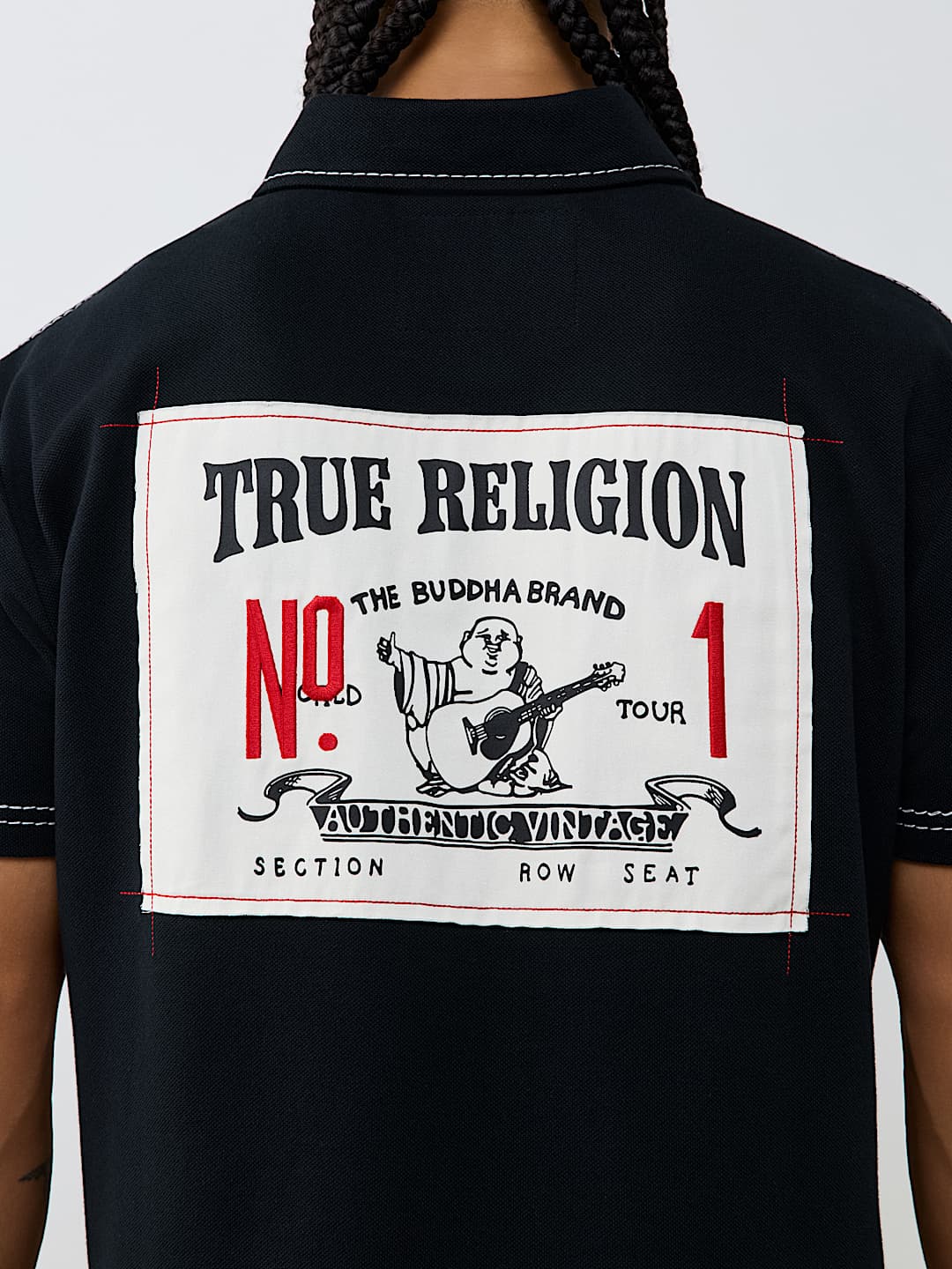NO. 1 BUDDHA LOGO BIG T POLO SHIRT