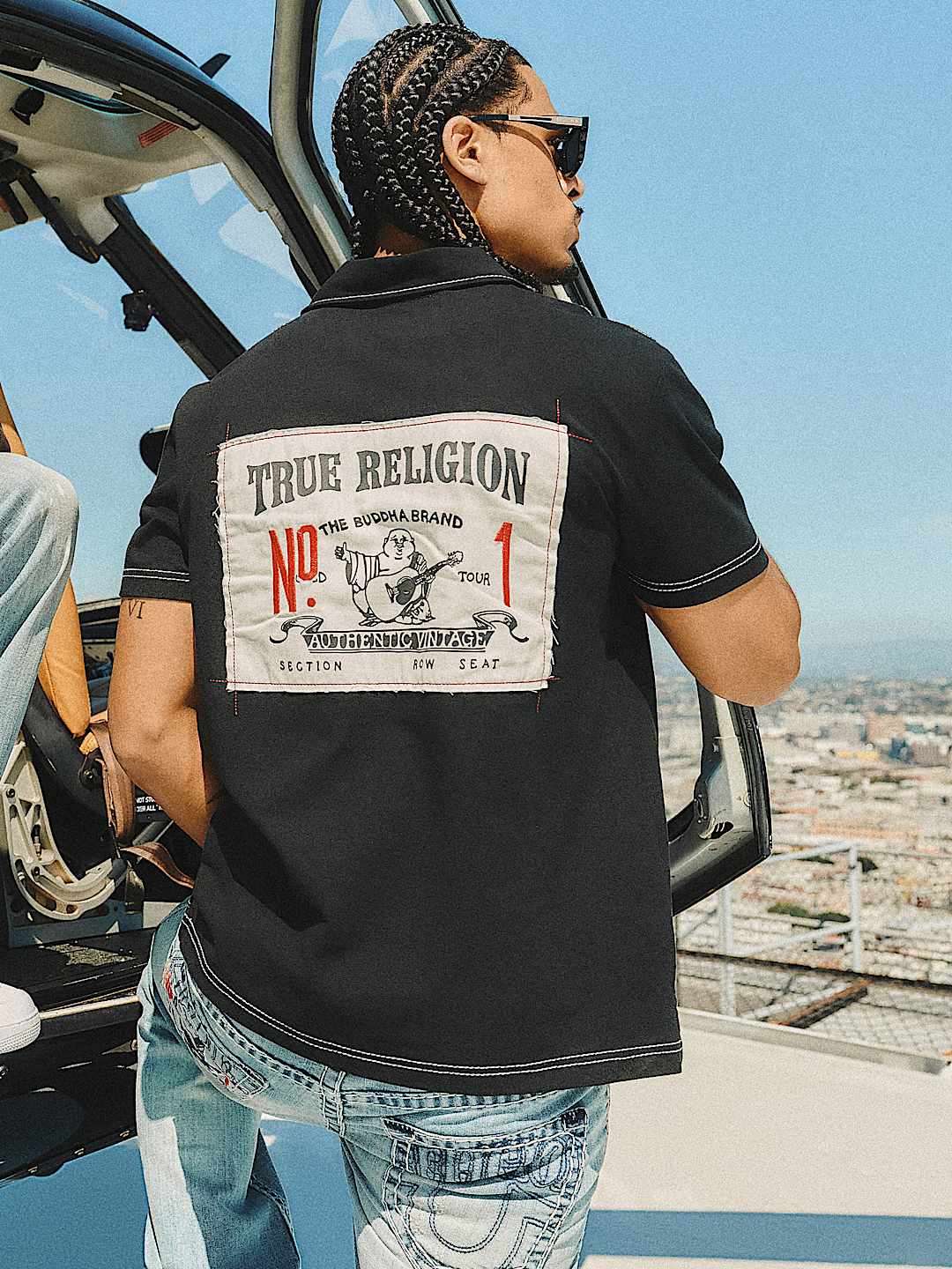 NO. 1 BUDDHA LOGO BIG T POLO SHIRT