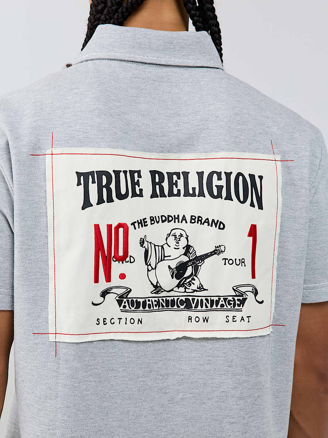 NO. 1 BUDDHA LOGO BIG T POLO SHIRT