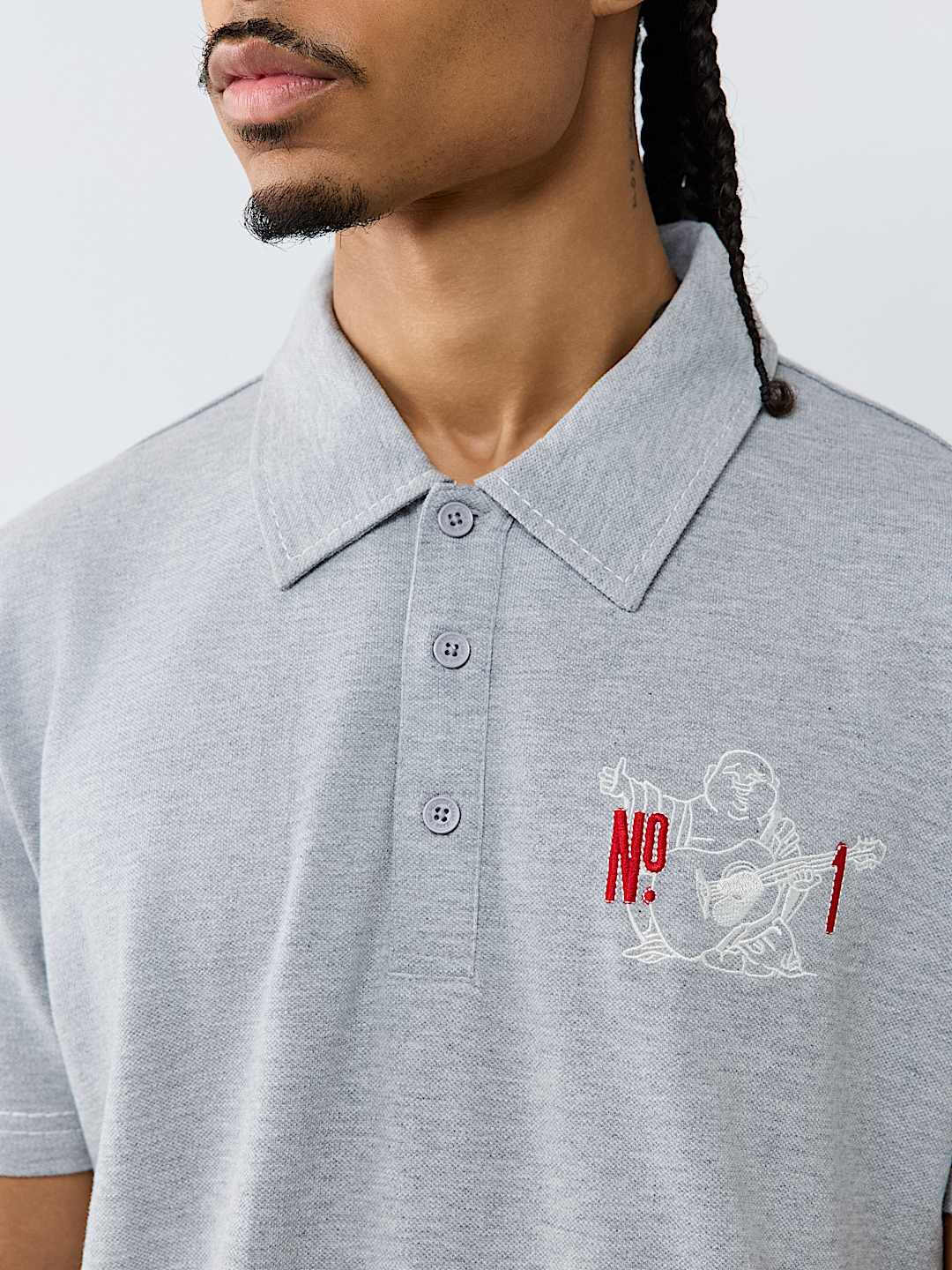 NO. 1 BUDDHA LOGO BIG T POLO SHIRT