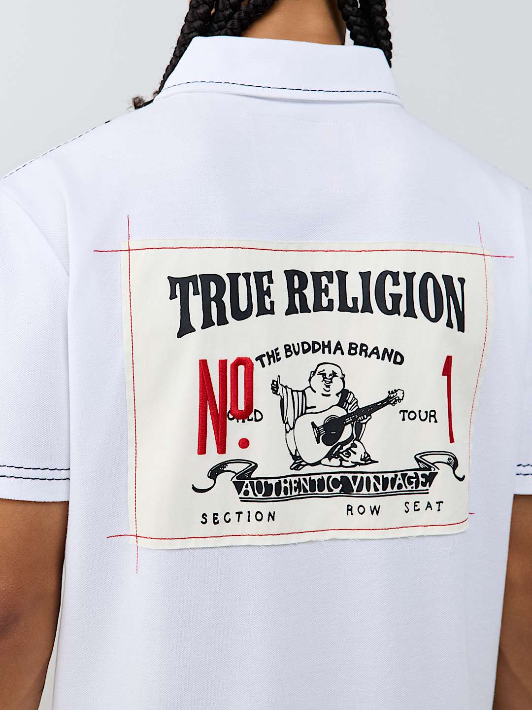 NO. 1 BUDDHA LOGO BIG T POLO SHIRT