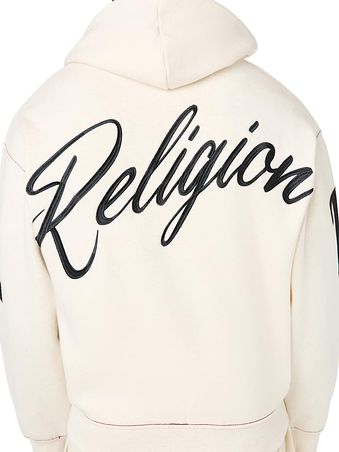 STENCIL LOGO BIG T BOXY ZIP-UP HOODIE