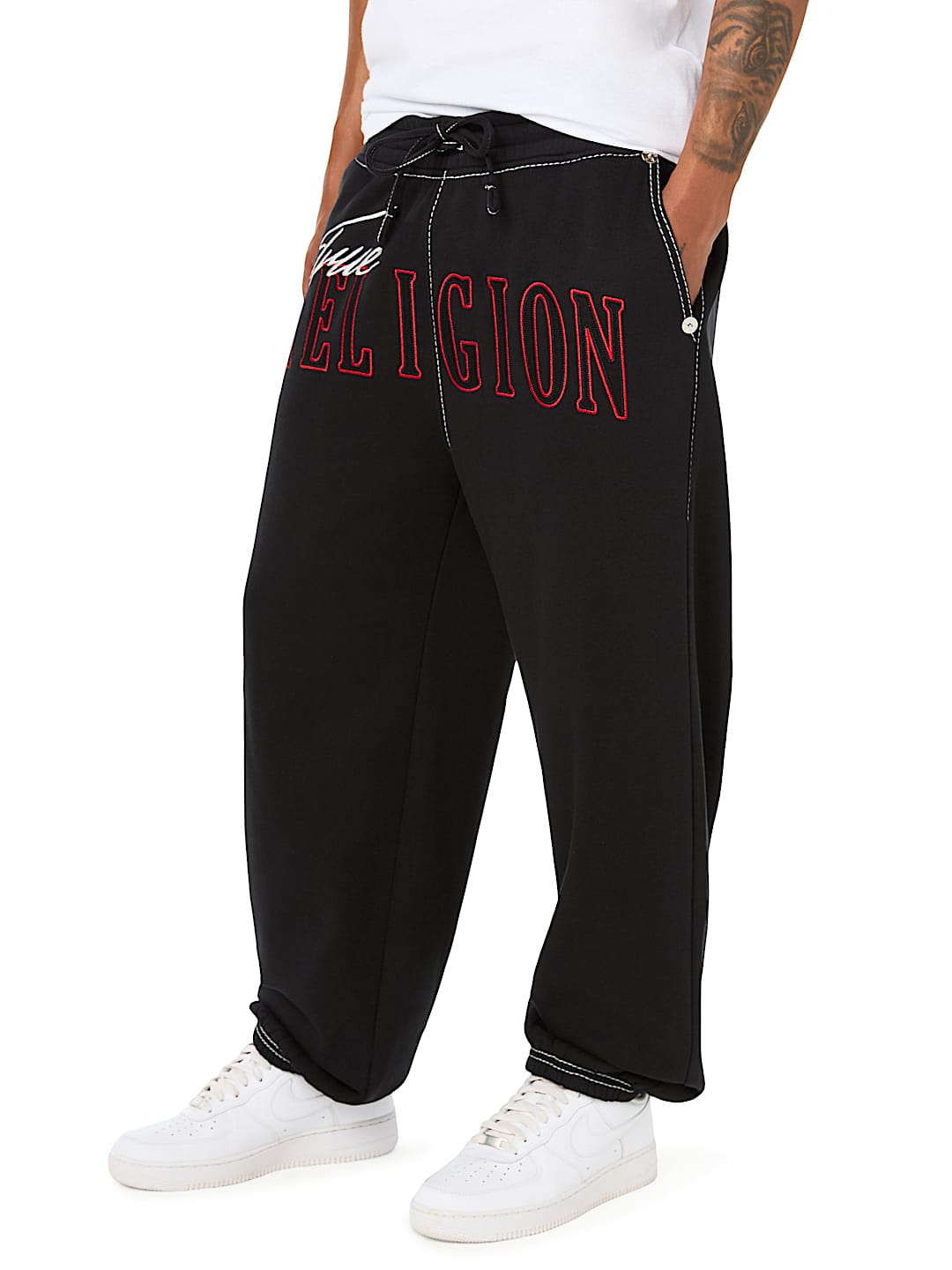 STENCIL LOGO BIG T BAGGY JOGGER