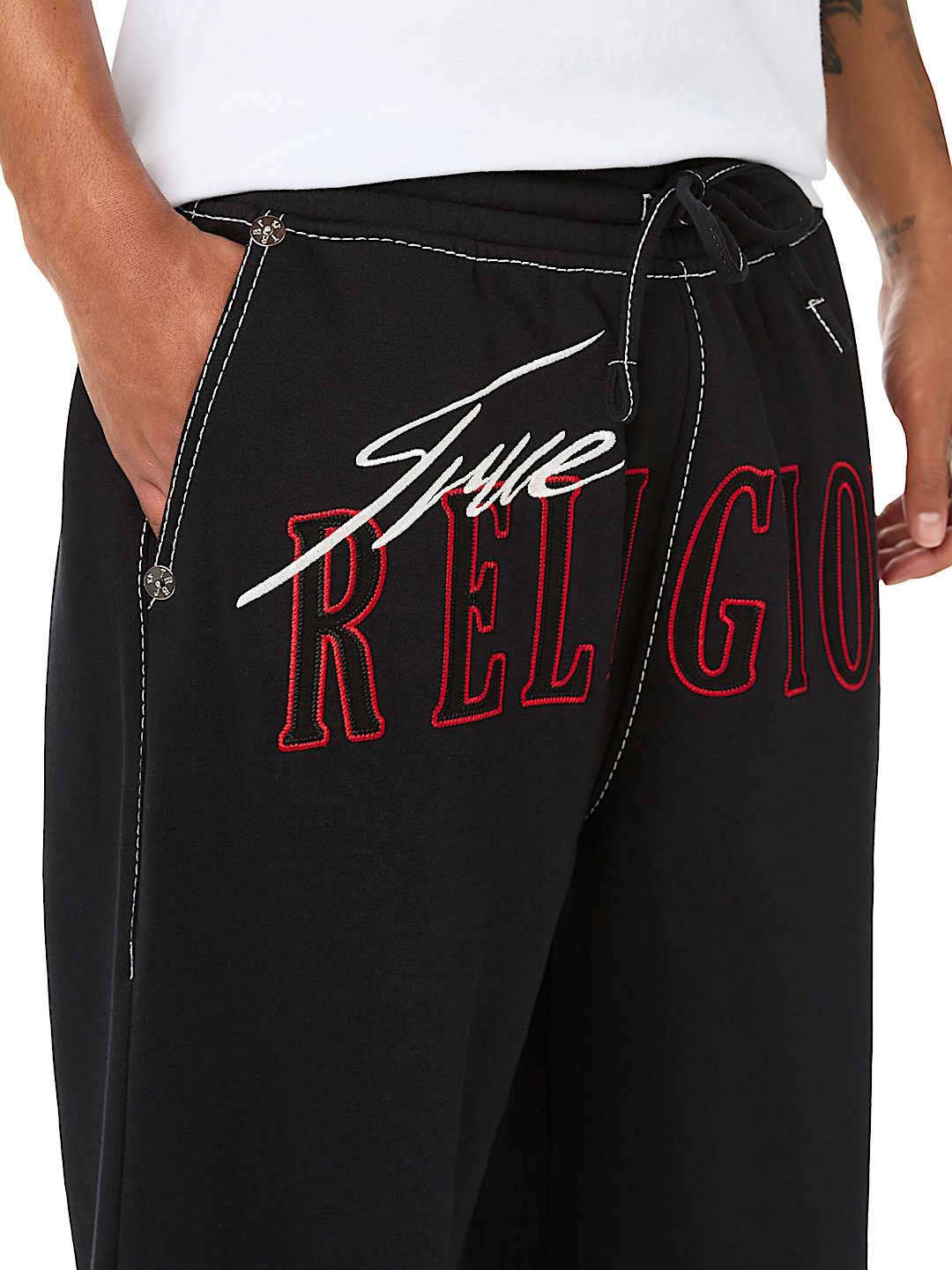 STENCIL LOGO BIG T BAGGY JOGGER
