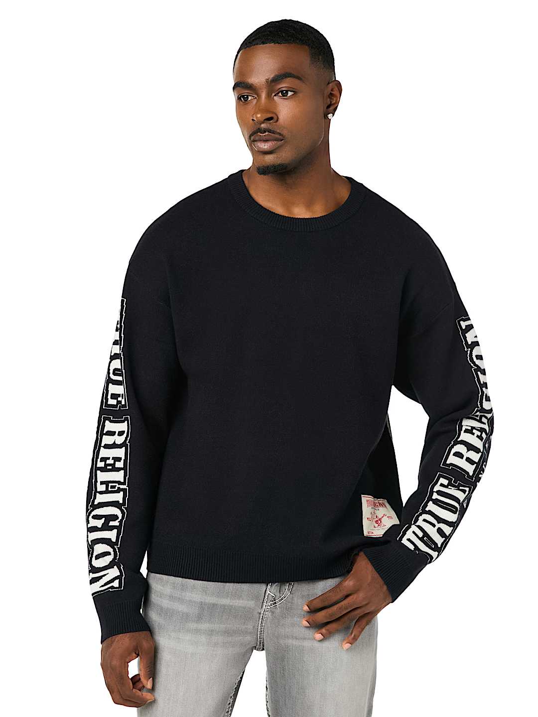ARCHED LOGO BUDDHA SWEATER
