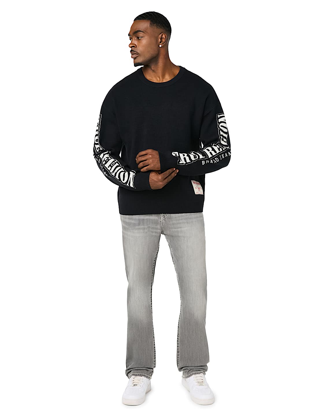 ARCHED LOGO BUDDHA SWEATER