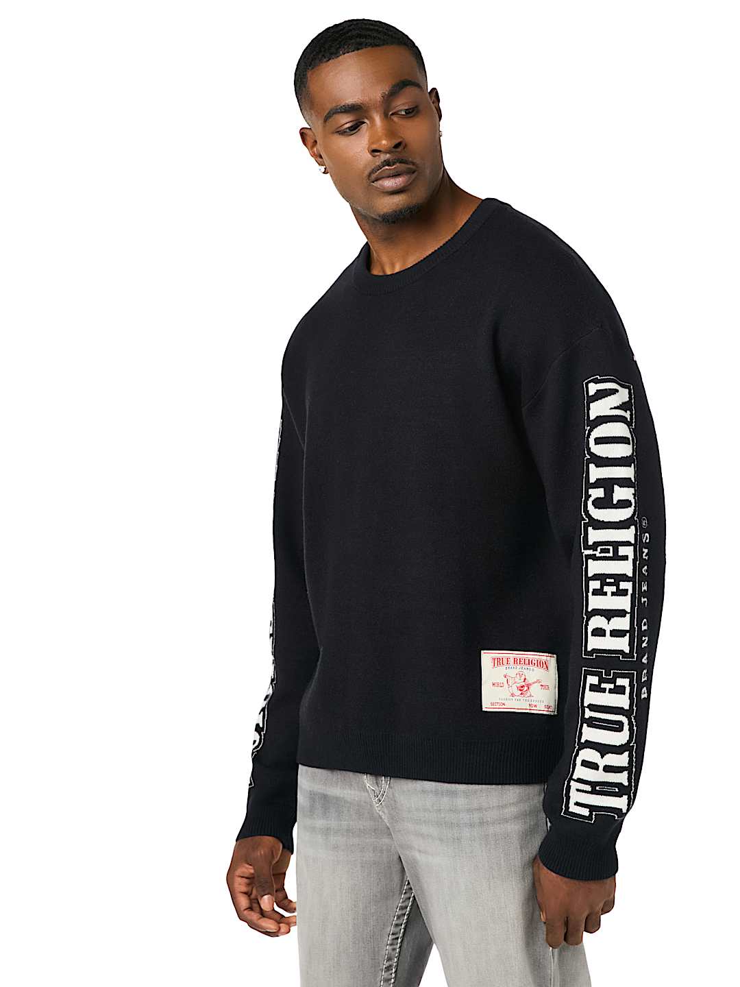 ARCHED LOGO BUDDHA SWEATER