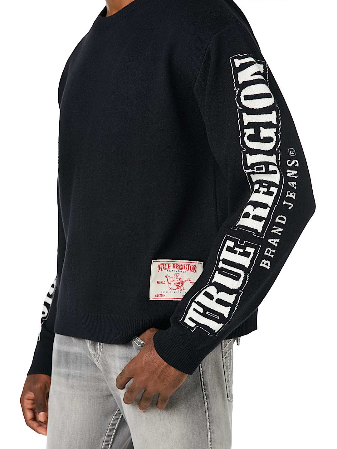 ARCHED LOGO BUDDHA SWEATER