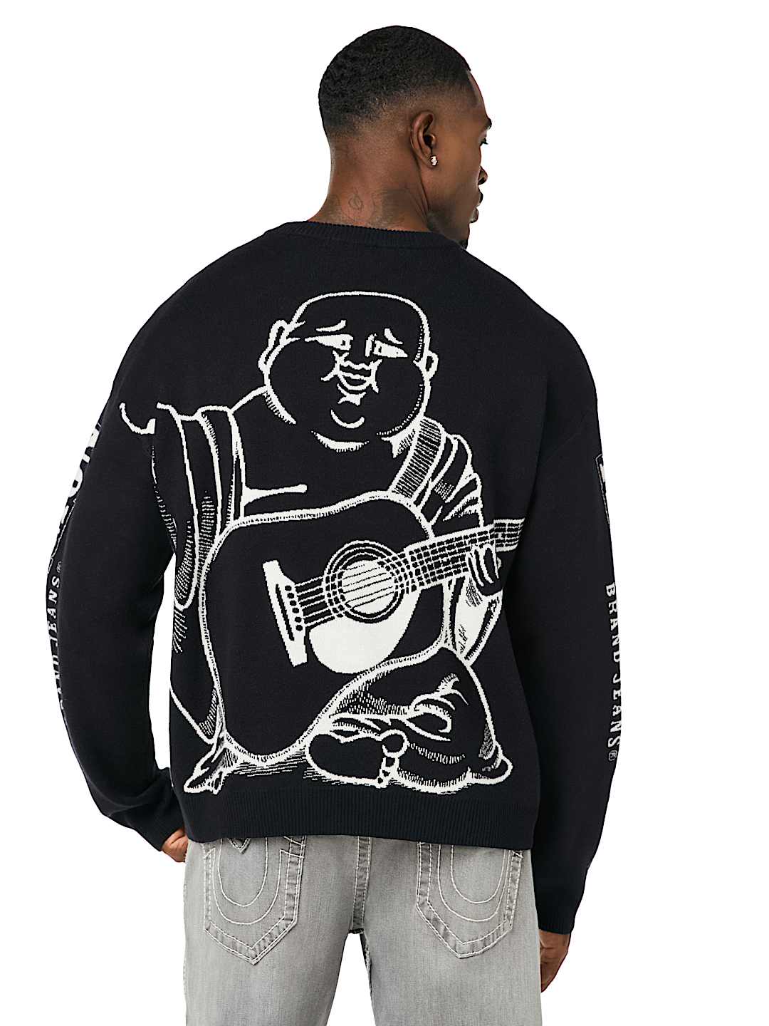 ARCHED LOGO BUDDHA SWEATER