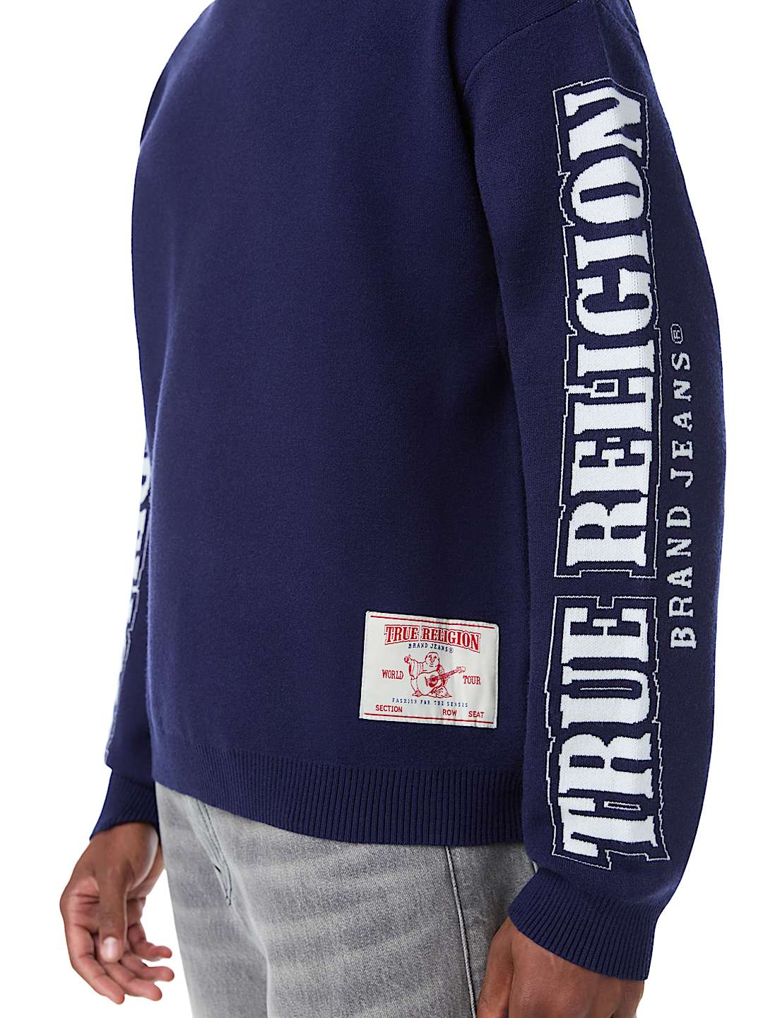 ARCHED LOGO BUDDHA SWEATER