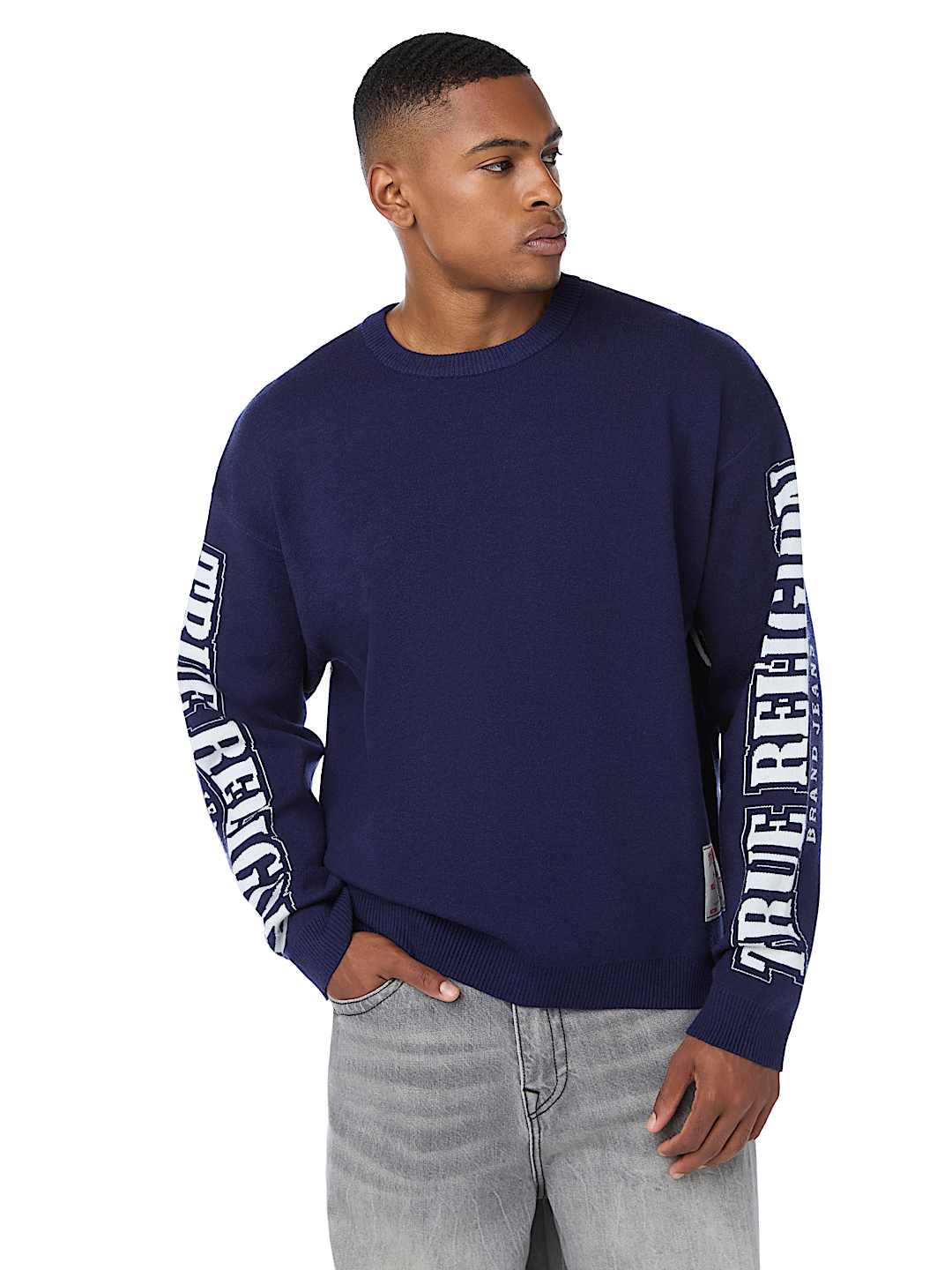 ARCHED LOGO BUDDHA SWEATER