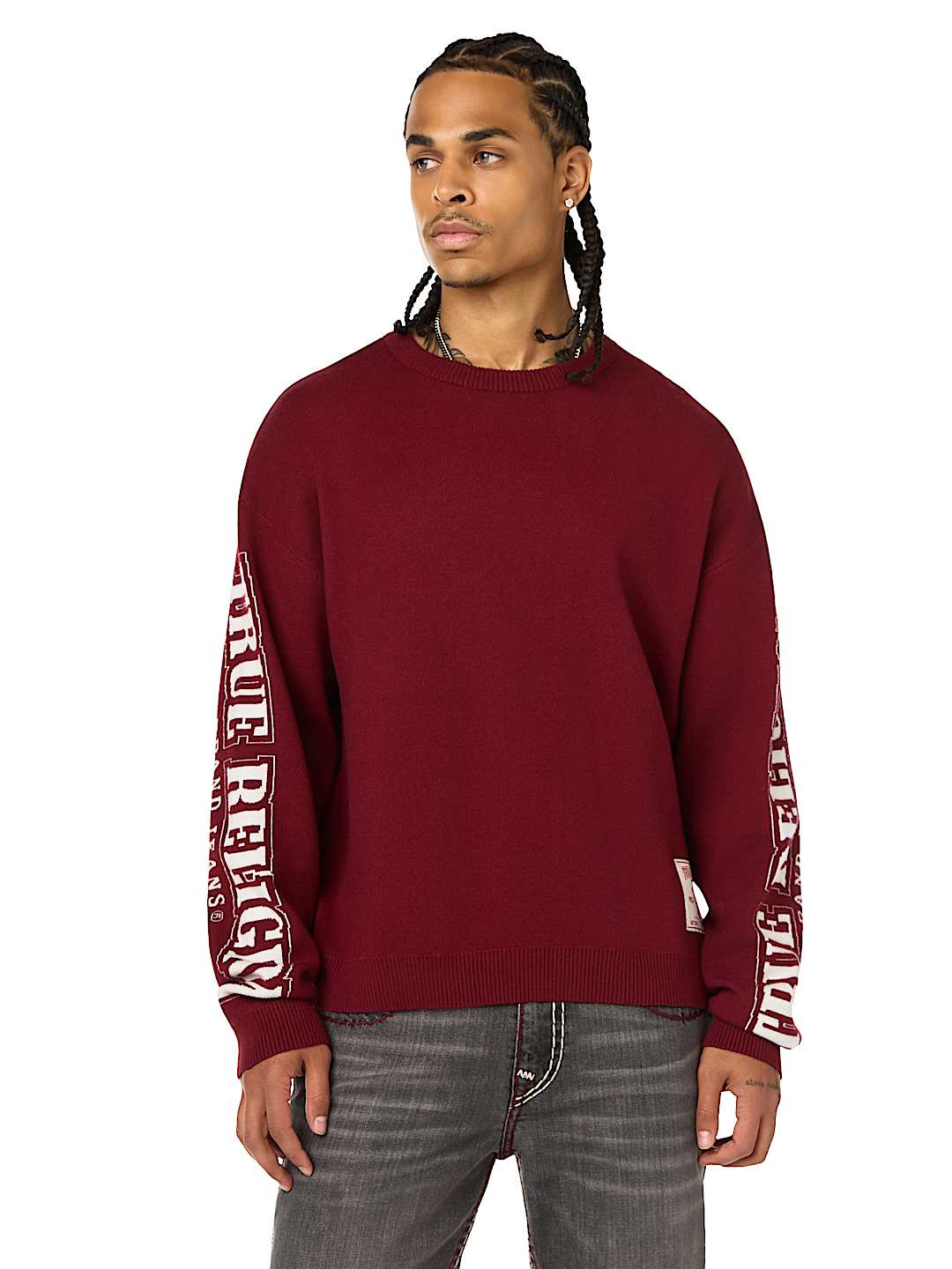 ARCHED LOGO BUDDHA SWEATER