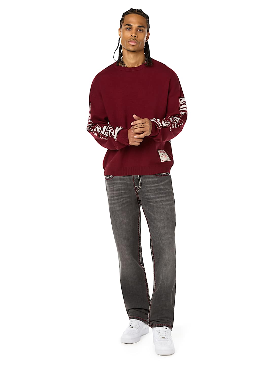 ARCHED LOGO BUDDHA SWEATER