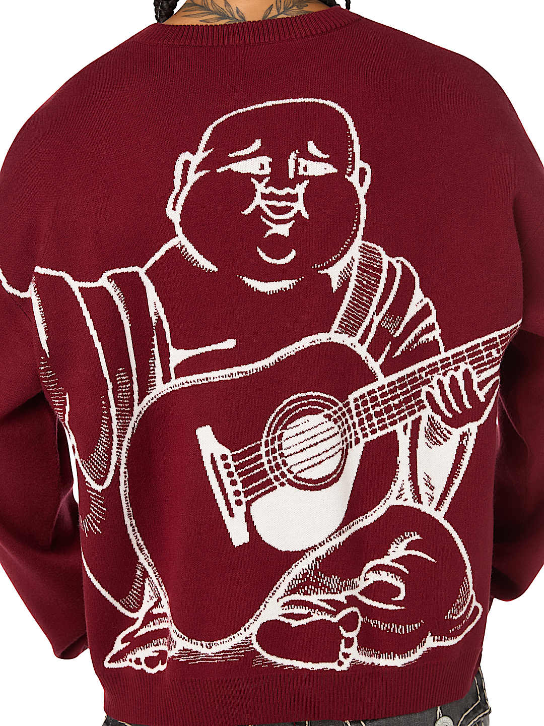 ARCHED LOGO BUDDHA SWEATER