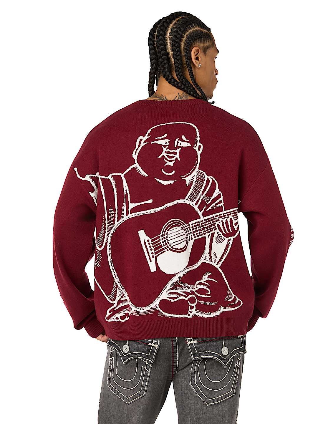 ARCHED LOGO BUDDHA SWEATER