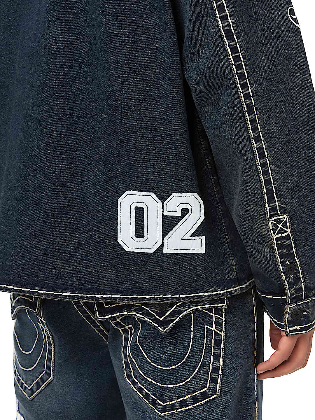 SUPER T DENIM BUTTON-UP LONG SLEEVE SHIRT