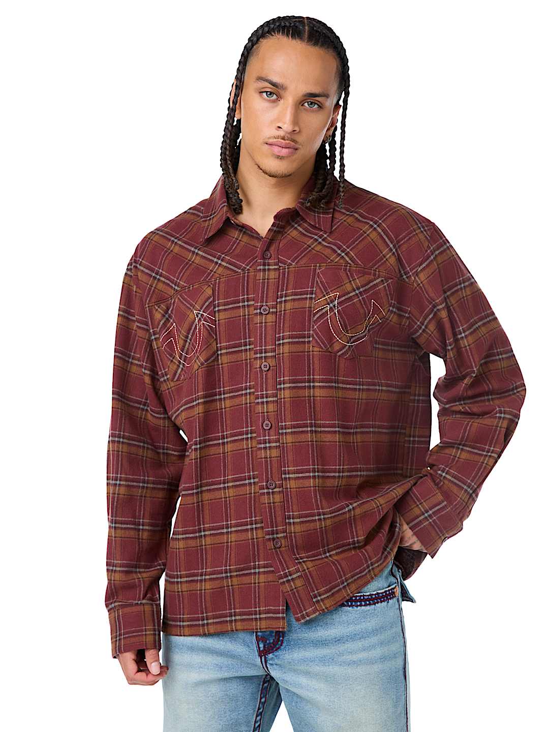 BUDDHA HEAD FLANNEL SHIRT